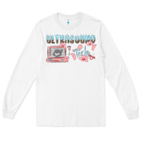 White ultrasound tech Long Sleeve Tee - MaliasSmallBusiness