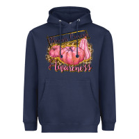 Navy breast cancer awareness Heavyweight Hoodie - texasbilliewilder