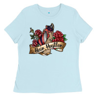 Baby Blue hair hustler spray Ladies Tee - SublimationCraftShop