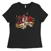 Black hair hustler spray Ladies Tee - SublimationCraftShop