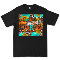 Black pumpkin nurse with sunflower Premium Tee - AdoDesignShop