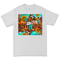 Dove Grey pumpkin nurse with sunflower Premium Tee - AdoDesignShop