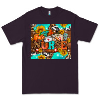 Plum pumpkin nurse with sunflower Premium Tee - AdoDesignShop