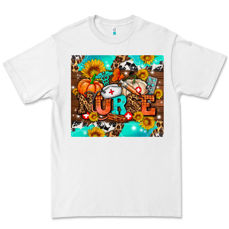 Pumpkin Nurse With Sunflower Premium Tee by AdoDesignShop | Teevron