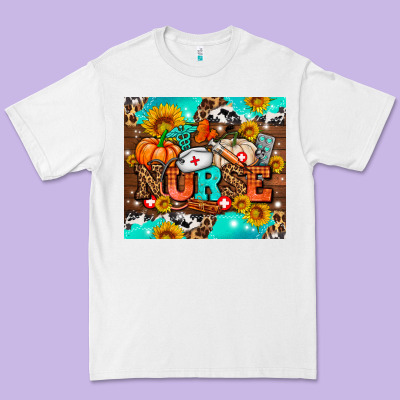 Pumpkin Nurse With Sunflower Premium Tee Designed By Adodesignshop