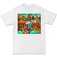 White pumpkin nurse with sunflower Premium Tee - AdoDesignShop