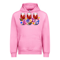 Fuchsia Pink pride wine cups Urban Hoodie - FaDigitalArtStudio