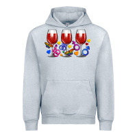 Heather Grey pride wine cups Urban Hoodie - FaDigitalArtStudio