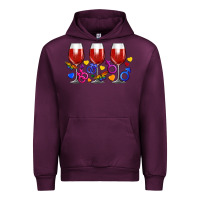 Mauve Wine pride wine cups Urban Hoodie - FaDigitalArtStudio