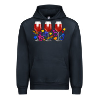 Navy pride wine cups Urban Hoodie - FaDigitalArtStudio