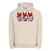 Pigment French Oak pride wine cups Urban Hoodie - FaDigitalArtStudio