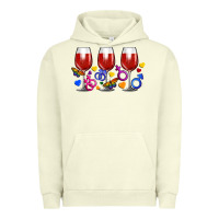 Pigment Pistachio pride wine cups Urban Hoodie - FaDigitalArtStudio