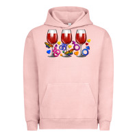 Pigment Salmon pride wine cups Urban Hoodie - FaDigitalArtStudio