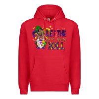 Red Let the good times roll with gnome Premium Hoodie - HowdyJamesFarm