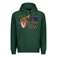 Sports Green Let the good times roll with gnome Premium Hoodie - HowdyJamesFarm