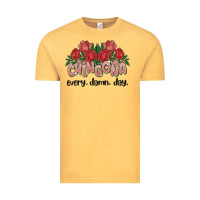 Vintage Mustard chingona every damn day Vintage Tee - MaliasSmallBusiness