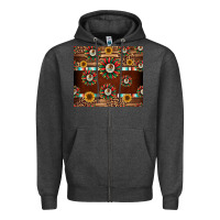 Charcoal Heather seamless mexican sunflower tumbler design Zipper Hoodie - Jasminsmagicworld