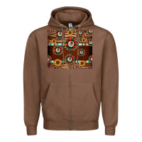 Chestnut seamless mexican sunflower tumbler design Zipper Hoodie - Jasminsmagicworld