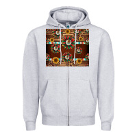 Heather Grey seamless mexican sunflower tumbler design Zipper Hoodie - Jasminsmagicworld