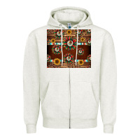 Oatmeal Heather seamless mexican sunflower tumbler design Zipper Hoodie - Jasminsmagicworld