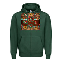 Sports Green seamless mexican sunflower tumbler design Zipper Hoodie - Jasminsmagicworld