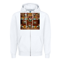 White seamless mexican sunflower tumbler design Zipper Hoodie - Jasminsmagicworld