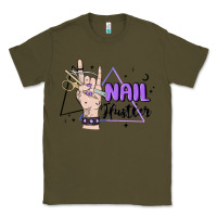 Army Green nail hustler Classic Tee - MaliasSmallBusiness