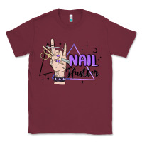 Burgundy nail hustler Classic Tee - MaliasSmallBusiness