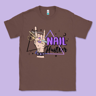 Nail Hustler Classic Tee Designed By Maliassmallbusiness