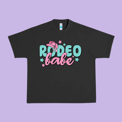 Rodeo Babe Urban Heavy Tee Designed By Maliassmallbusiness