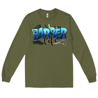 Army Green barber life Long Sleeve Tee - NancyCooperArtShop