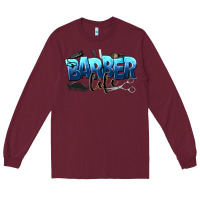 Burgundy barber life Long Sleeve Tee - NancyCooperArtShop