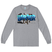 Heather Grey barber life Long Sleeve Tee - NancyCooperArtShop