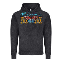 Vintage Black all american mom american flag butterfly Vintage Hoodie - LillyAllenDesigns