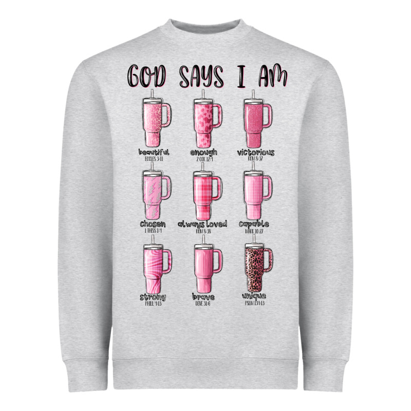 God Says I Am Bible Verse Stanley Heavyweight Sweatshirt by MaliasSmallBusiness | Teevron