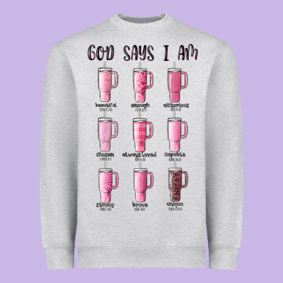 God Says I Am Bible Verse Stanley Heavyweight Sweatshirt Designed By Maliassmallbusiness