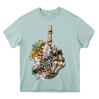 Arona sensitive savage skeleton middle finger Heavy Core Tee - FaDigitalArtStudio