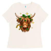 Bone St. Patrick's Day Highland Cow Ladies Tee - Neo Western