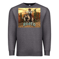 Charcoal Heather Rodeo Cowboy bullfighter western 20oz skinny Premium Sweatshirt - HowdyJamesFarm