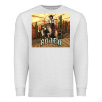 Oatmeal Heather Rodeo Cowboy bullfighter western 20oz skinny Premium Sweatshirt - HowdyJamesFarm
