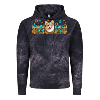 Cloud Black western corgi dog Vintage Hoodie - Jasminsmagicworld