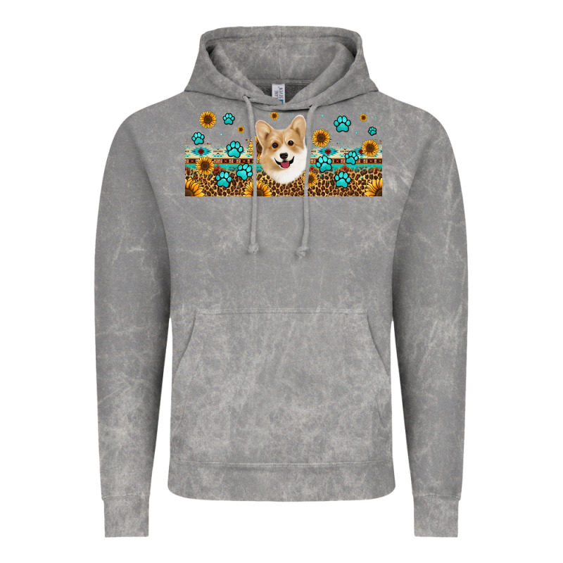 Western Corgi Dog Vintage Hoodie by Jasminsmagicworld | Teevron