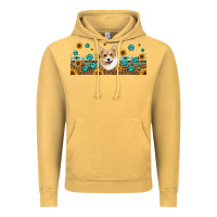 Vintage Mustard western corgi dog Vintage Hoodie - Jasminsmagicworld