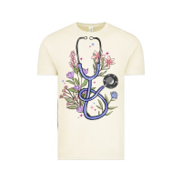 Vintage Arctic floral stethoscope Vintage Tee - MaliasSmallBusiness