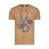 Vintage Camel floral stethoscope Vintage Tee - MaliasSmallBusiness
