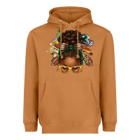 Meerkat american football afro messy bun Heavyweight Hoodie - texasbilliewilder