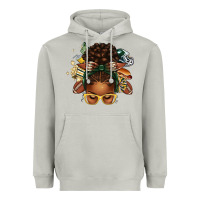 Moon Dust american football afro messy bun Heavyweight Hoodie - texasbilliewilder