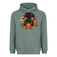 Sage american football afro messy bun Heavyweight Hoodie - texasbilliewilder