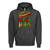 Charcoal Heather mama cita sombrero Zipper Hoodie - BarkalooDesign