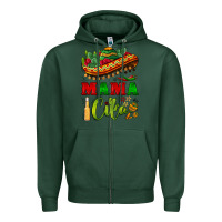 Sports Green mama cita sombrero Zipper Hoodie - BarkalooDesign